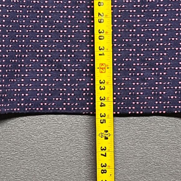 LOFT Women's Woven Textured Sleeveless Sheath Navy/Pink Size 8 Dress - Picture 8 of 8